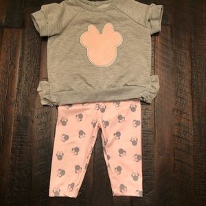 Disney Minnie Mouse Pink/Gray 2piece set